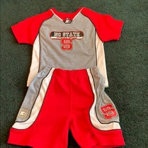 NCSU shirt/short set